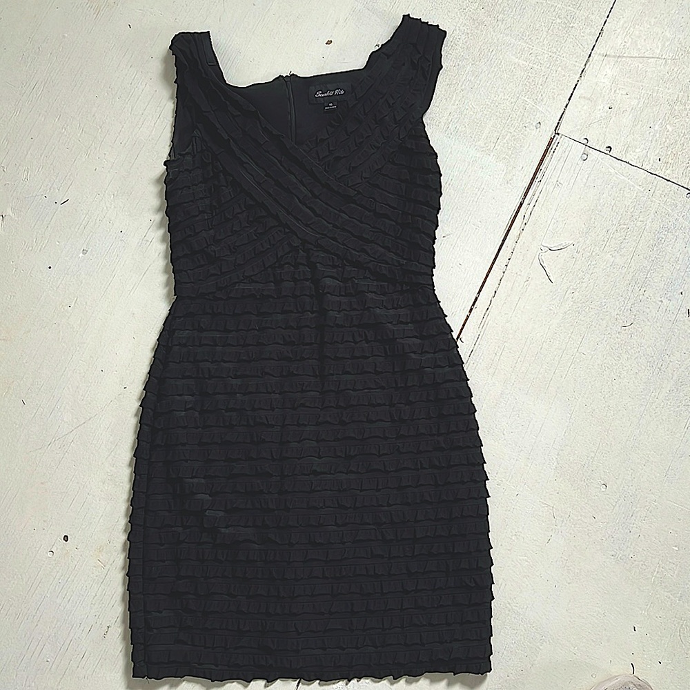 Black knee length cocktail dress